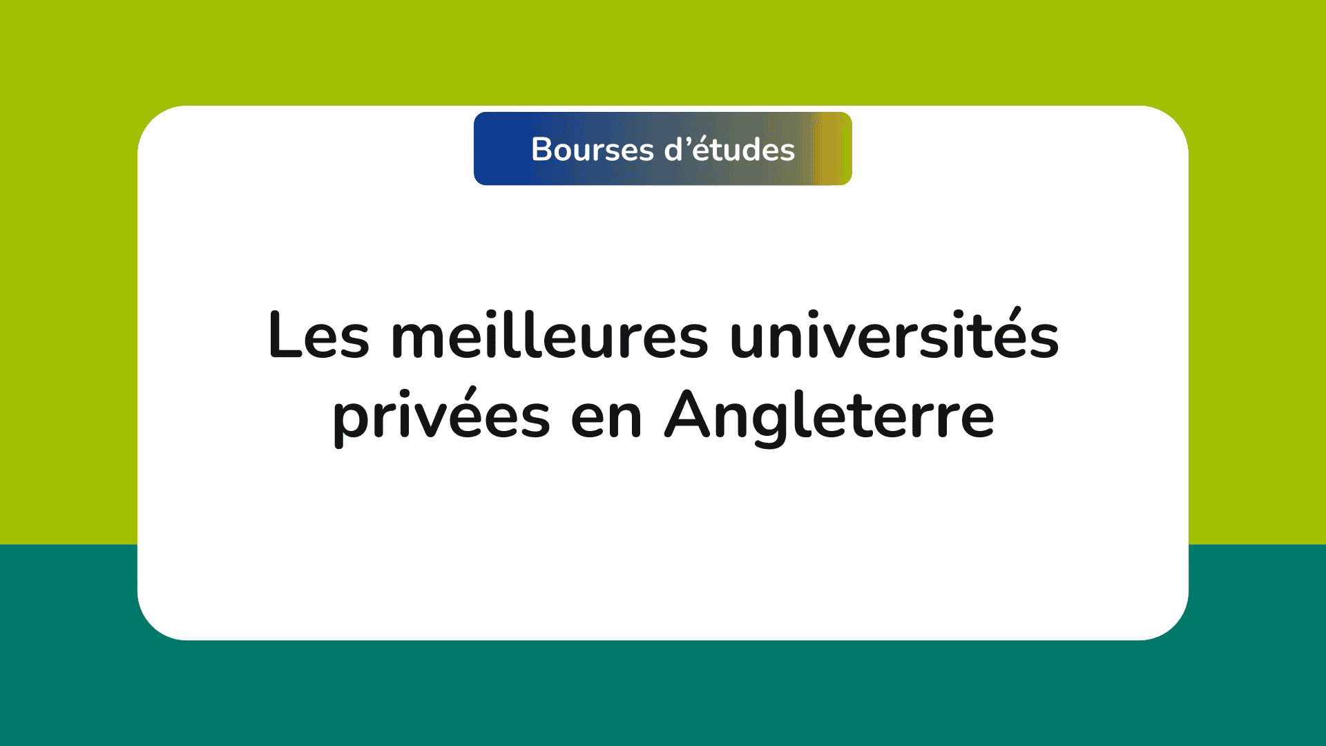 meilleures universités privées en Angleterre